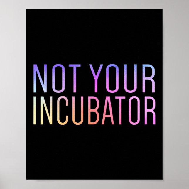 Your Incubator Pro Choice Women's Rights Feminist  Poster (Front)