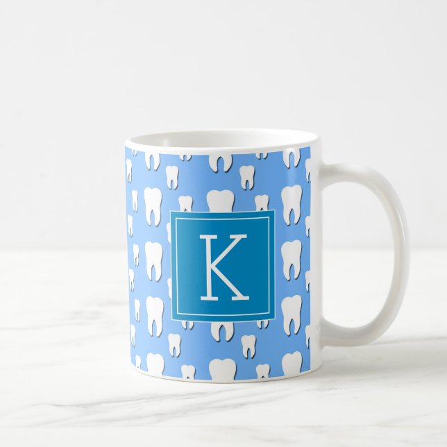 Your Initial | Cute Teeth Coffee Mug (Right)