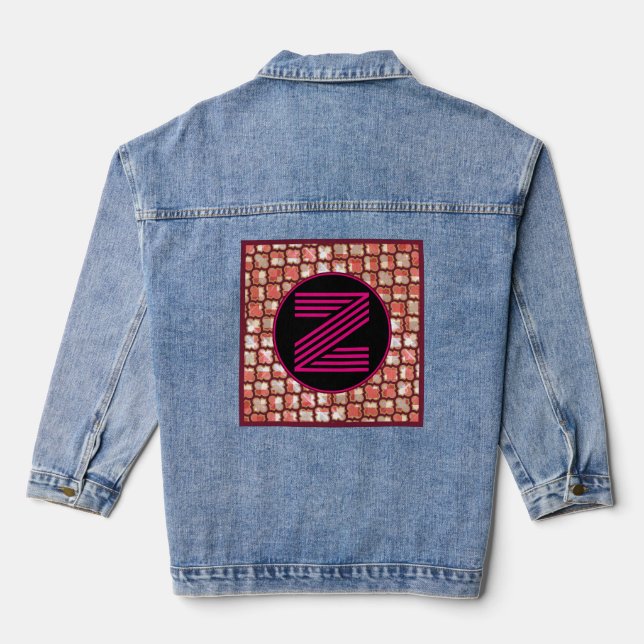 YOUR INITIAL Monogram Denim Jacket (Back)