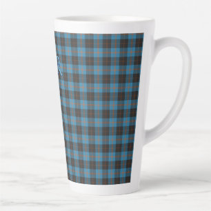 Your initials on Angus District Ancient tartan Latte Mug
