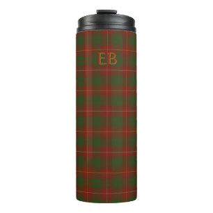 Your initials on Bruce Clan tartan Thermal Tumbler