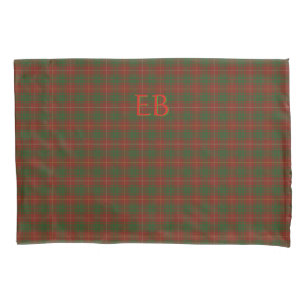 Your initials on official Bruce Clan tartan Pillowcase