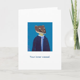 Your inner weasel daily art fun unique painting card