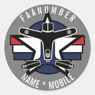 Your input Drone Sticker with CREATIVE DRONE logo