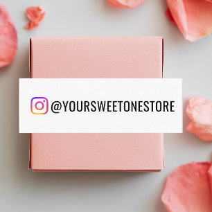 Your Instagram Handle Name & Social Media Icon Mini Business Card