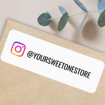 Your Instagram Name Label & Logo Icon Sticker