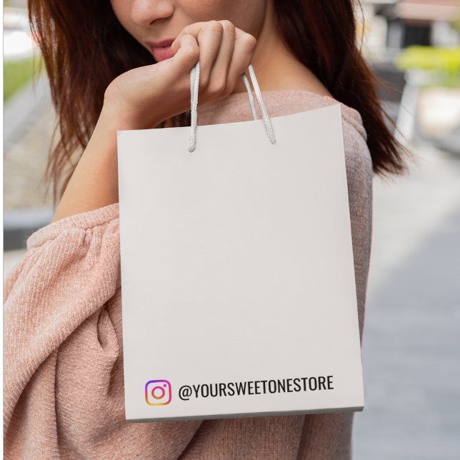 Your Instagram Name Social Media Icon Branded Small Gift Bag (Creator Uploaded)