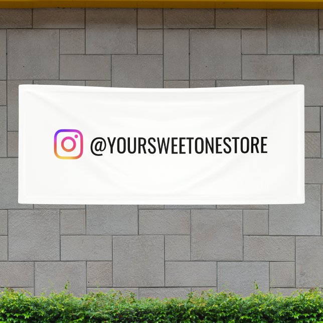 Your Instagram Name & Social Media Icon Promo Banner (Creator Uploaded)