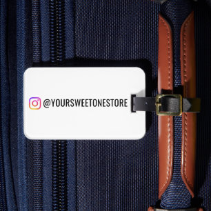 Your Instagram Name & Social Media Icon Promo Luggage Tag