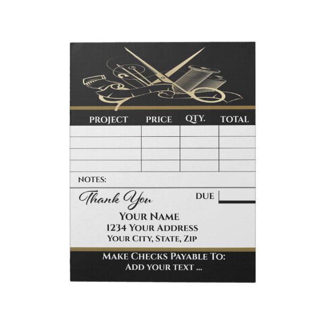 Your Invoice Notepad (Rotated)