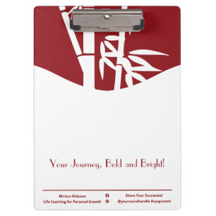 Your Journey, Bold and Bright Life Coaching Growth Clipboard