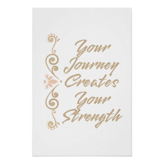 Your Journey Creates Your Strength Inspirational Poster