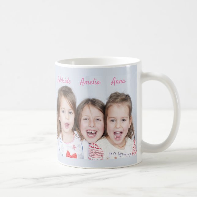 Your Kids' Photos Custom Photo and Text Coffee Mug (Right)