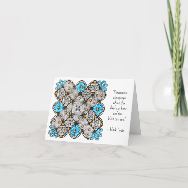 Your Kindness Was Noticed Thank You Card (Front)