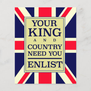 Your King and Country need you Enlist.