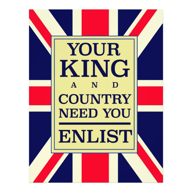 Your King and Country need you Enlist. Photo Print (Front)