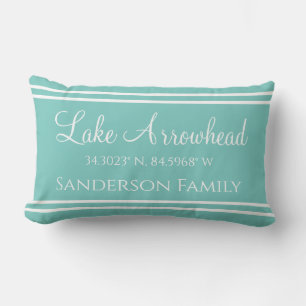 Your Lake and Family Name  Map Coordinates  Lumbar Cushion