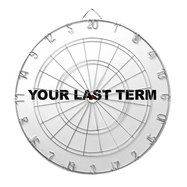 Your Last Term Dartboard (Front)