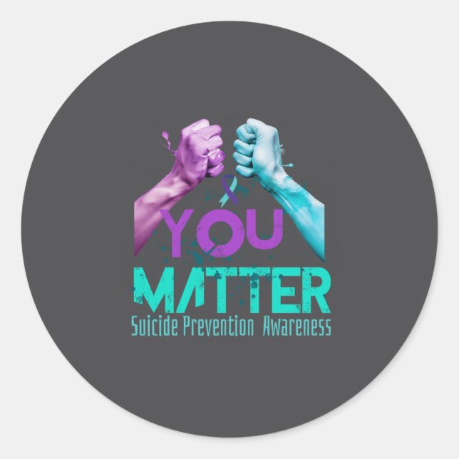 Your Life Choose To Keep On Going Suicide Preventi Classic Round Sticker (Front)