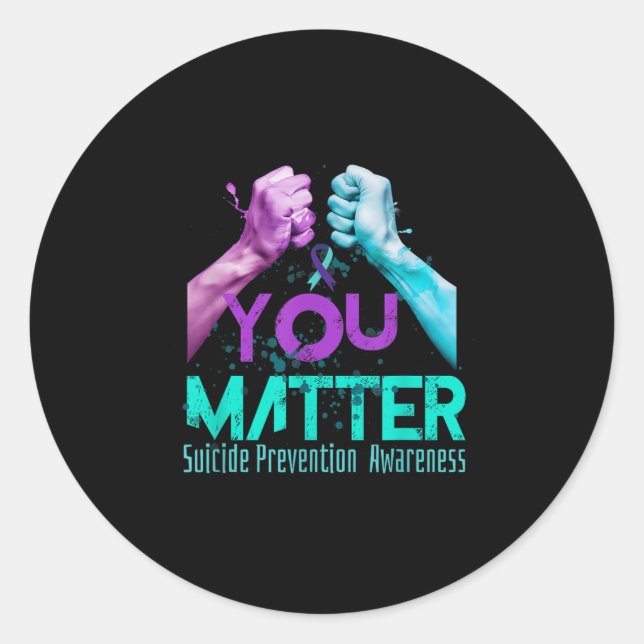 Your Life Choose To Keep On Going Suicide Preventi Classic Round Sticker (Front)