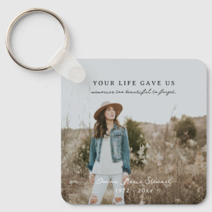 Your Life Gave Us Photo Memorial Key Ring