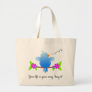 Your Life is Your Song - Sing It! Large Tote Bag