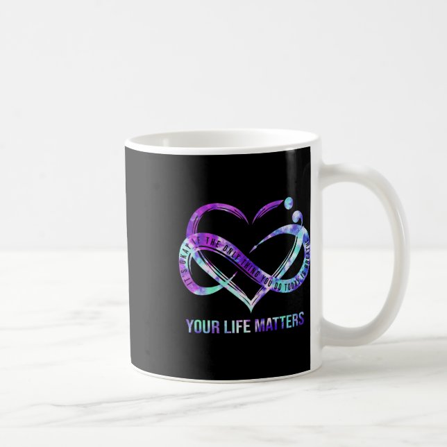 Your Life Problems Semicolon Suicide Prevention Aw Coffee Mug (Right)