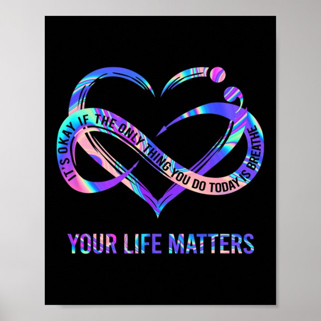 Your Life Problems Suicide Prevention Awareness  Poster (Front)
