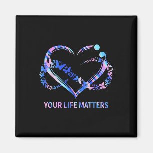 Your Life S Suicide Awareness Butterflies Heart Magnet