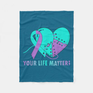 Your Life S Suicide Prevention Awareness Teal And Fleece Blanket