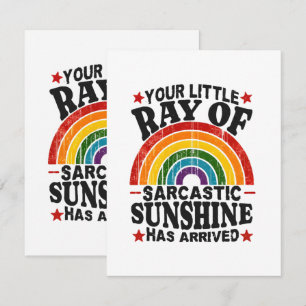 Your Little Ray Of Sarcastic Sunshine Enclosure Card
