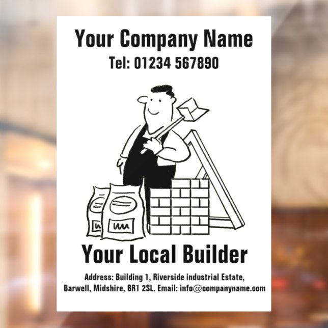 Your Local Builder Cartoon Design (Sheet 2)