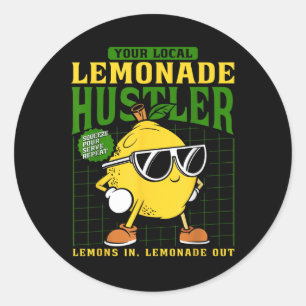 Your Local Lemonade Hustler Funny Lemon Stand Boss Classic Round Sticker