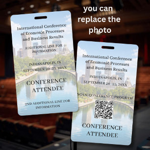 Your Location Photo Conference Attendee ID Badge
