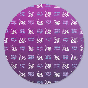 Your Logo 2 Uploaded Images or Business Logos Classic Round Sticker