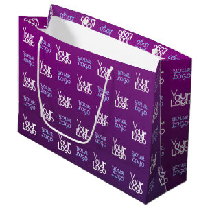 Your Logo 2 Uploaded Images or Business Logos Large Gift Bag