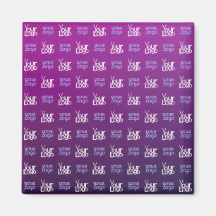 Your Logo 2 Uploaded Images or Business Logos Magnet