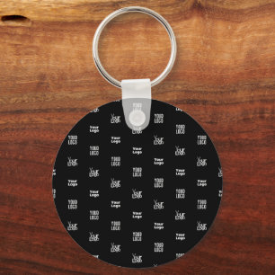 Your Logo   3 Logo Pattern Design Editable Black Key Ring