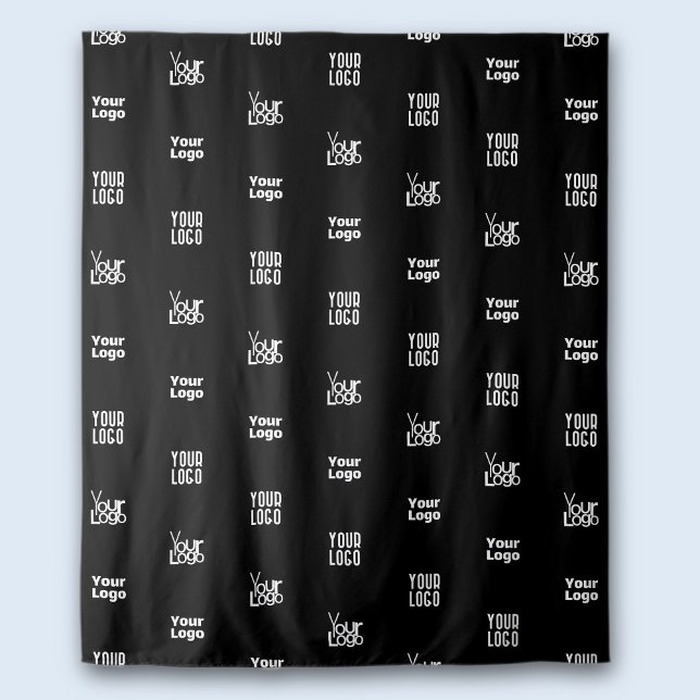 Your Logo | 3 Logo Pattern Design Editable Black Tapestry (Creator Uploaded)