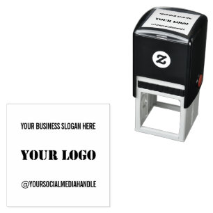 Your Logo and Cusom Text Personalised Stamp