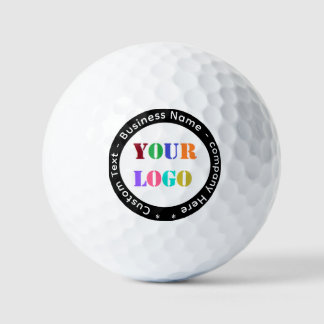 Your Logo and Custom Text Branded Golf Balls Stamp