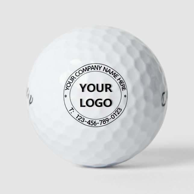 Your Logo and Custom Text Golf Balls Stamps (Front)