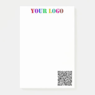 Your Logo and QR Code Business Post-it® Notes