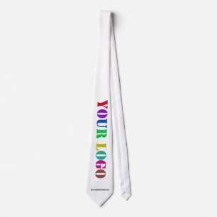Your Logo and Text Business Neck Tie Example