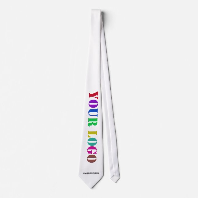 Your Logo and Text Business Neck Tie Example (Front)