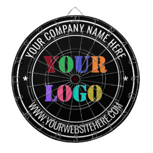 Your Logo and Text Dartboard template Custom Colou