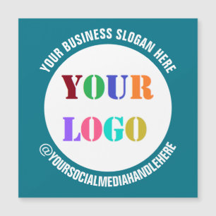 Your Logo and Text Magnetic Business Card Template