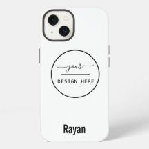 Your Logo/Art /Photo, Name, White iPhone Case