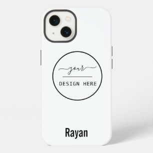 Your Logo/Art /Photo, Name, White iPhone Case