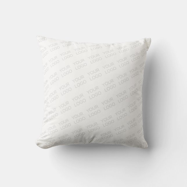 Your Logo Automatically Lightened & Repeating Cushion (Front)